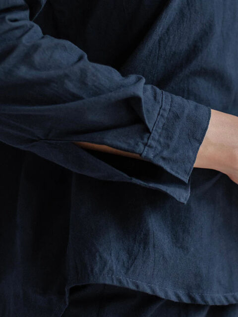 Women's shirt made of boiled cotton Navy