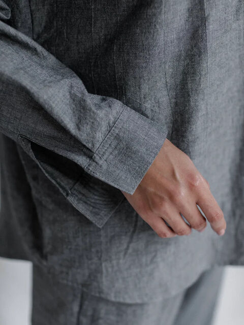 Women's shirt made of boiled cotton Silver