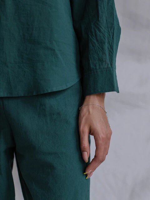 Women's shirt made of boiled cotton Smaragd