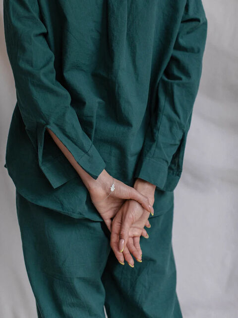 Women's shirt made of boiled cotton Smaragd