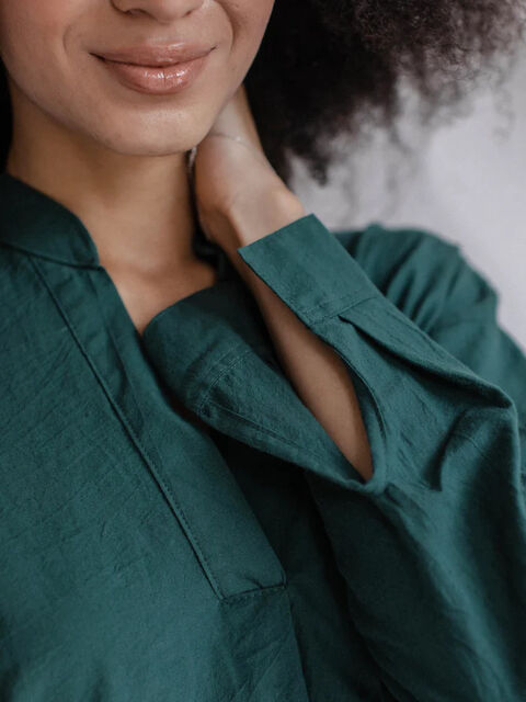 Women's shirt made of boiled cotton Smaragd