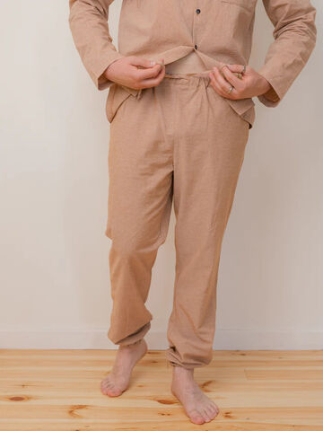 Men's pants made of boiled cotton Carob
