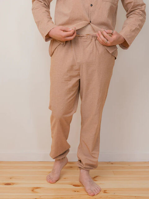 Men's pants made of boiled cotton Carob