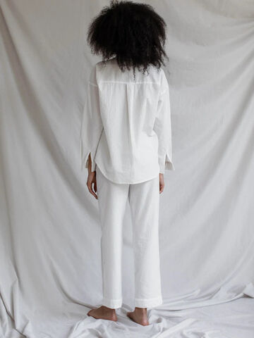 Women's boiled cotton pants Creme