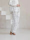 Women's boiled cotton pants Grid