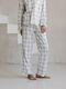 Women's boiled cotton pants Grid