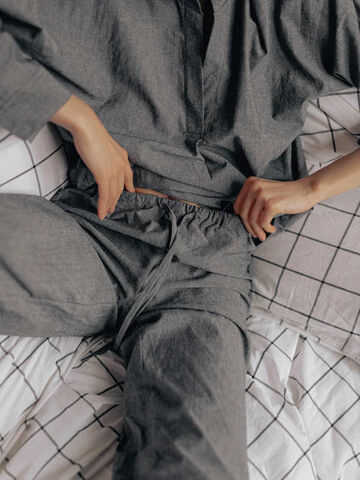 Women's boiled cotton pants Silver