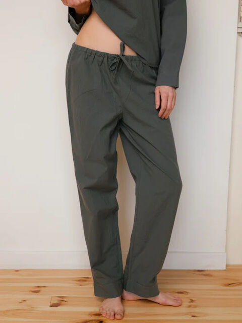 Women's boiled cotton pants Slate