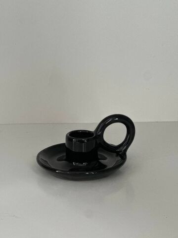 Black candle holder