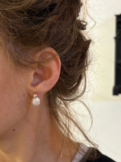 Earrings “Ball with Baroque Pearl”