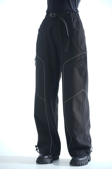 Карго брюки з нейлону та рефлективним кантом Void чорні