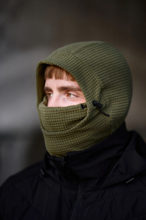 Fleece balaclava-buff Varrior khaki