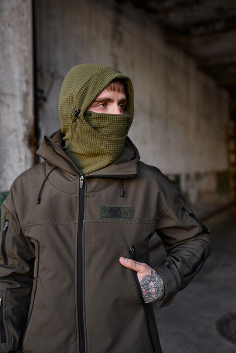 Fleece balaclava-buff Varrior khaki