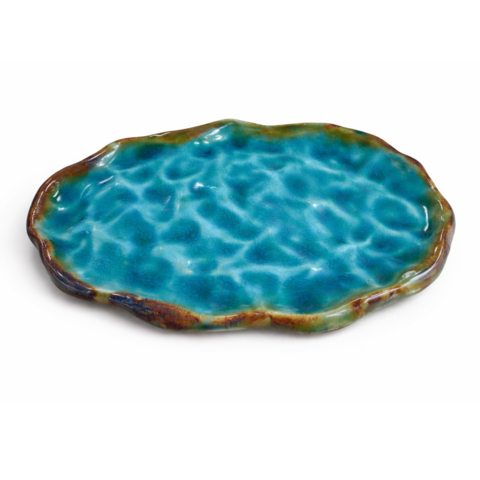 Плоске блюдце "Морська бірюза"