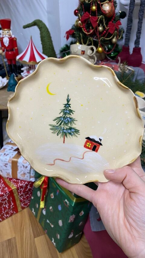 Тарілка Зимова Різдвяна