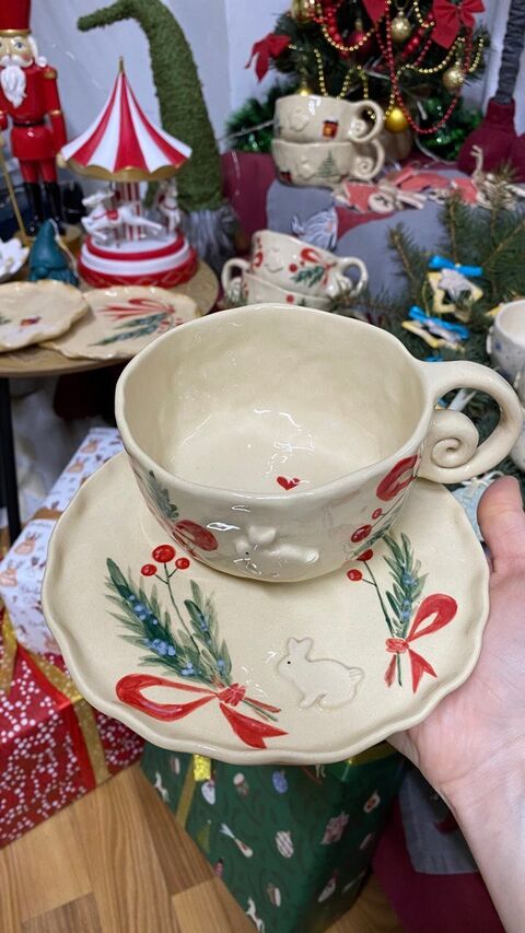 Plate Rabbits Winter