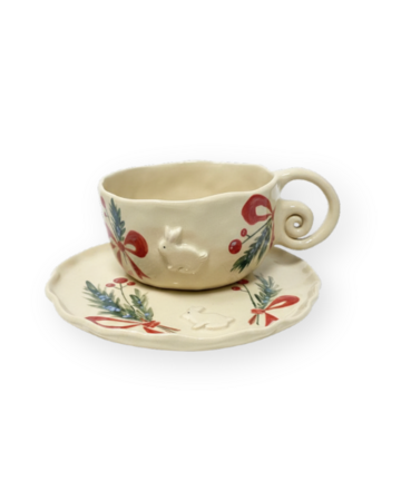 Plate Rabbits Winter