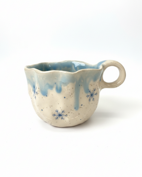 Чашка Зимова м’ята блакитного кольору