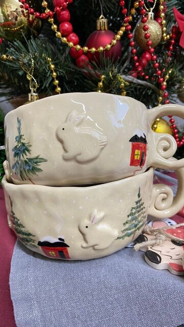 Cup Rabbits Winter