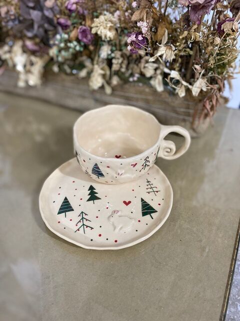 Чашка Кролики Зимові