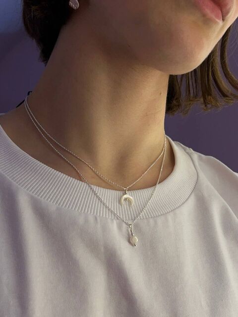 Double necklace «The moon»