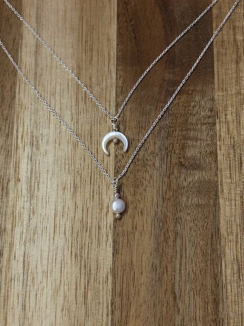 Double necklace «The moon»