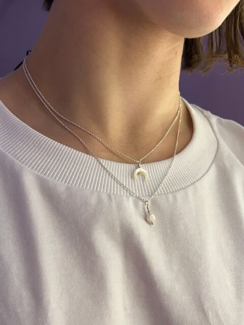 Double necklace «The moon»