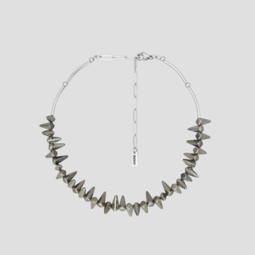 Choker Grey Glass Spikes