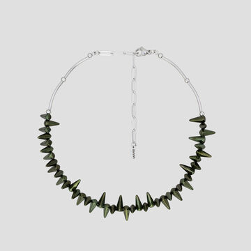 Choker Olive Glass Spikes