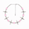 Choker Pink Bead Steel Spikes