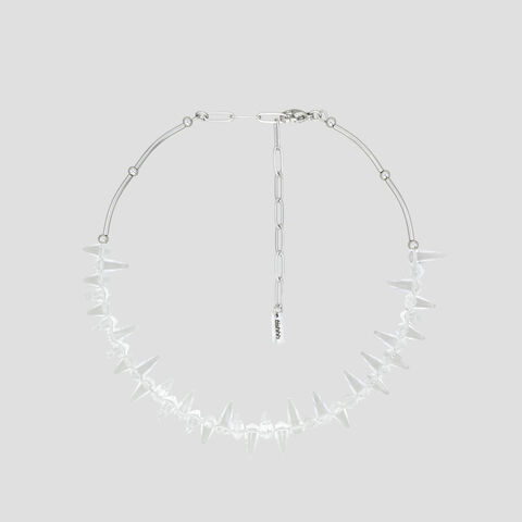 Choker Transparent Glass Spikes