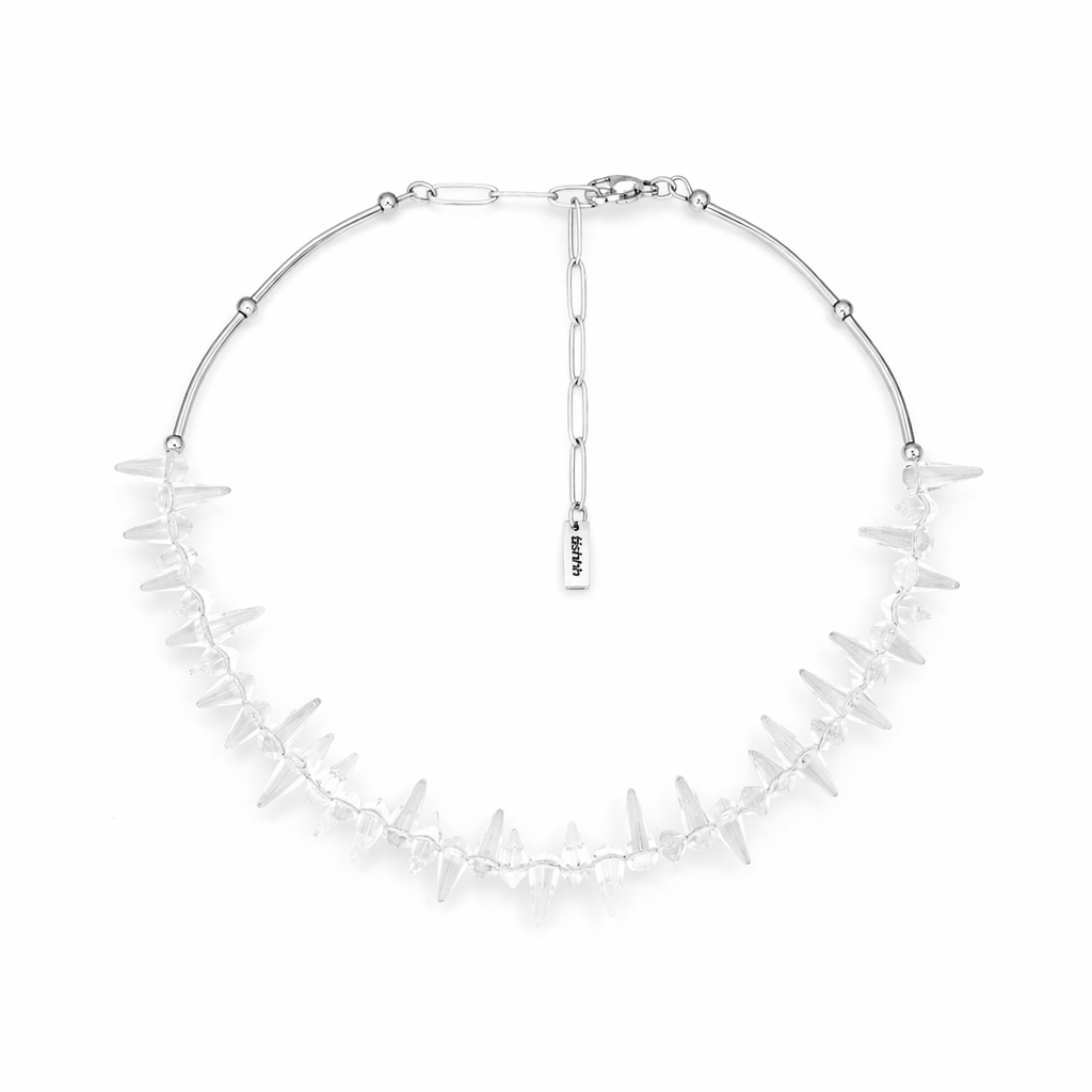 Choker Transparent Glass Spikes