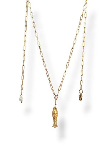 Ланцюжок з позолоченою рибкою