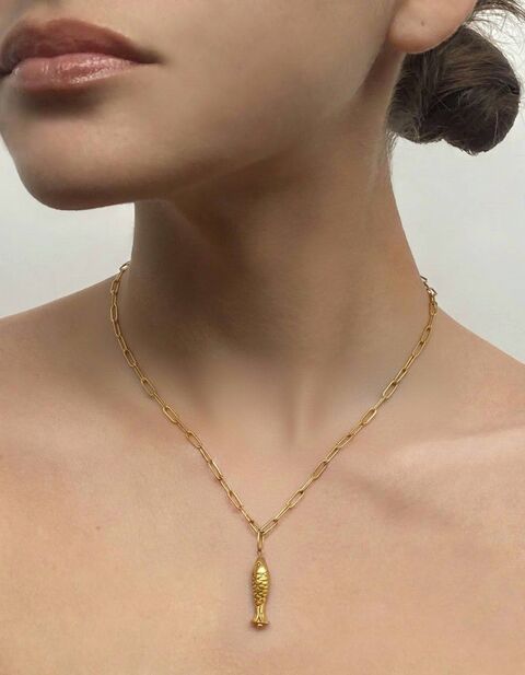 Ланцюжок з позолоченою рибкою