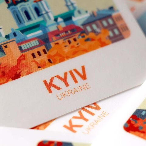 Стікер-палароїд Київ. Андріївська церква