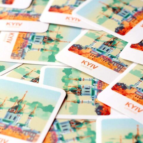 Стікер-палароїд Київ. Андріївська церква