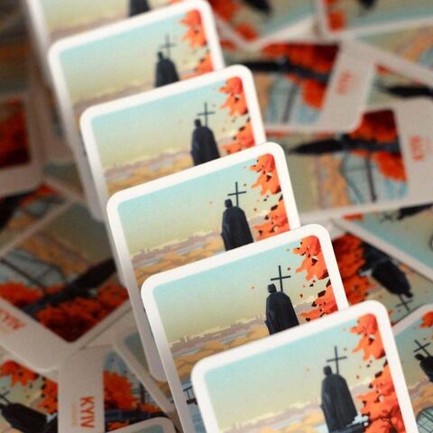 Стікер-палароїд Київ. Володимир