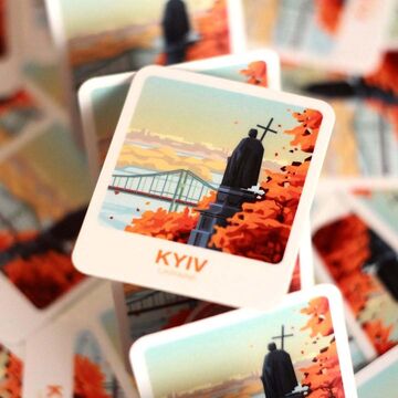 Стікер-палароїд Київ. Володимир