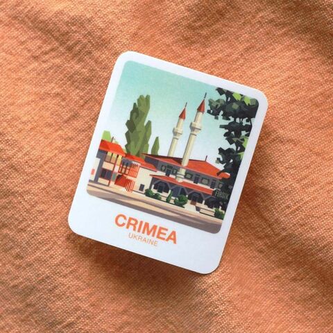 Стікер-палароїд Крим. Бахчисарайський палац