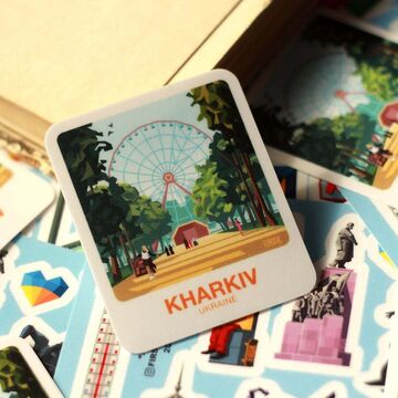 Стікер-палароїд Харків. Центральний парк