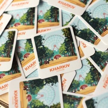 Стікер-палароїд Харків. Центральний парк