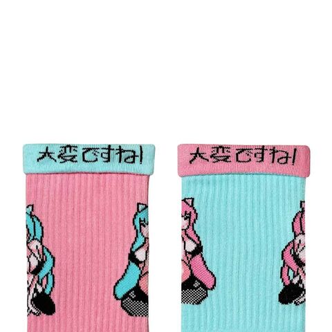 Шкарпетки Аніме Тян блакитні