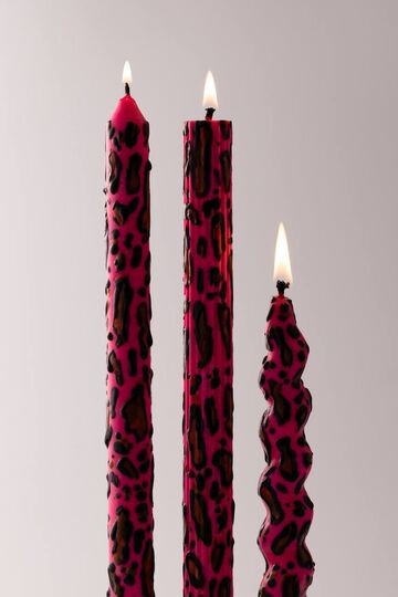 Леопардові соєві свічки Pink
