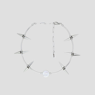 Choker Glowing Pearl with Spikes