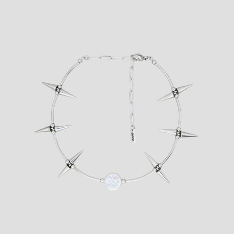 Choker Glowing Pearl with Spikes