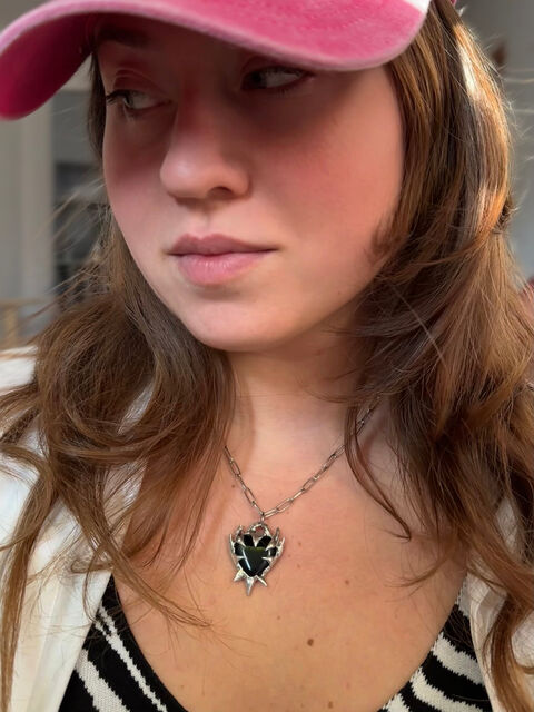 Obsidian “Prickly Heart” Pendant