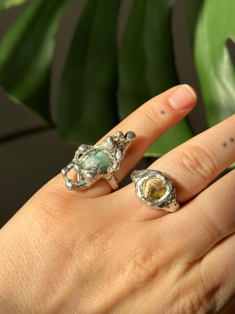 Каблучка з амазонітом 2