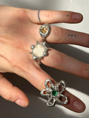 Каблучка з камінцем з океану 1