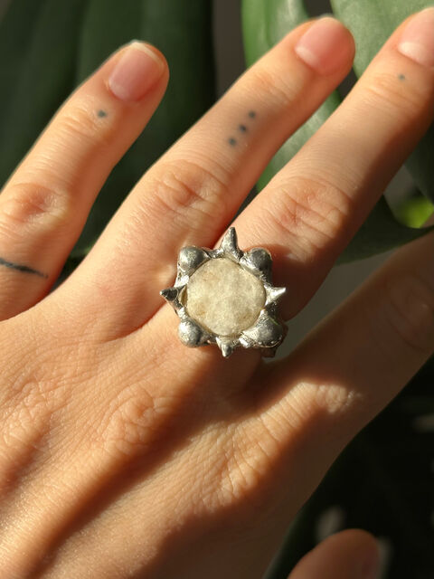 Каблучка з камінцем з океану 2