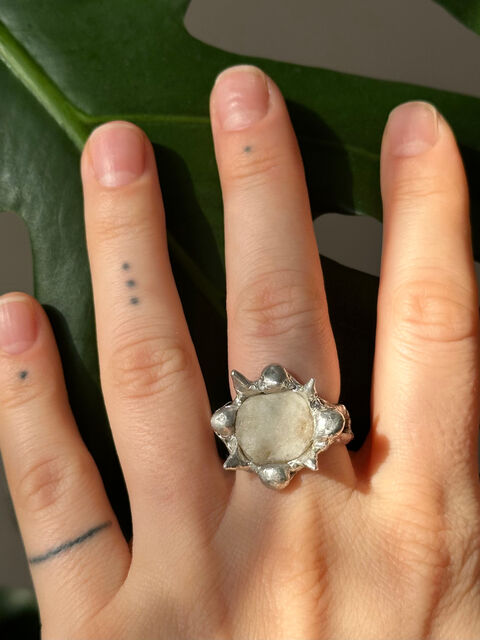 Каблучка з камінцем з океану 2